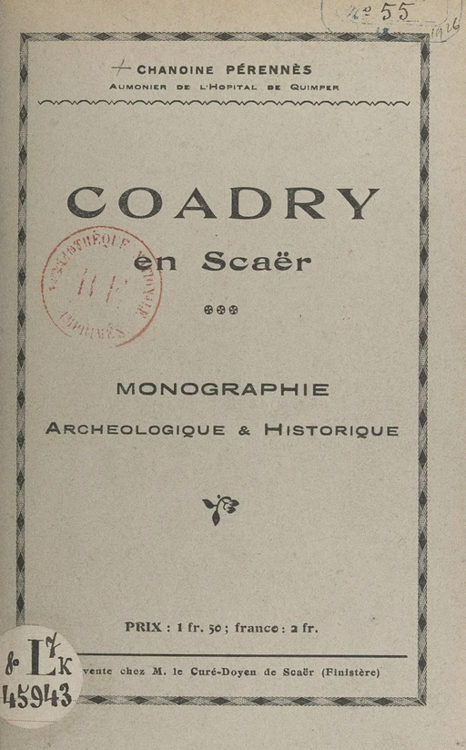 Coadry en Scaër - Henri Pérennès - FeniXX réédition numérique