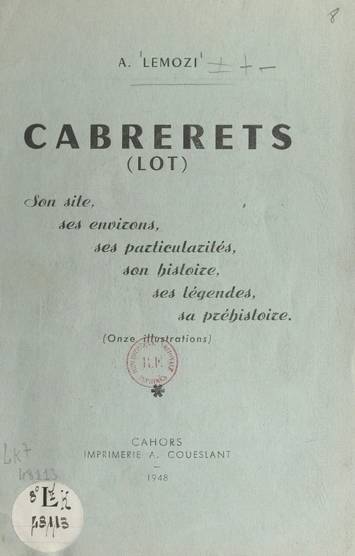 Cabrerets (Lot) - Amédée Lemozi - FeniXX réédition numérique