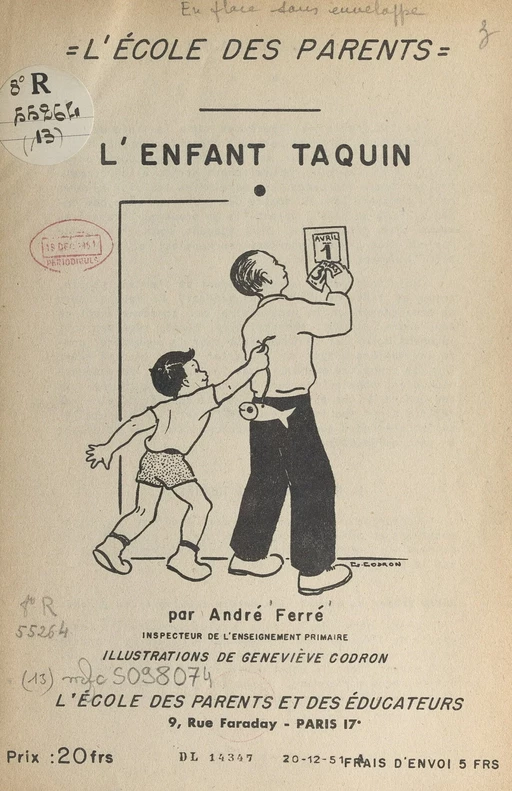 L'enfant taquin - André Ferré - FeniXX réédition numérique