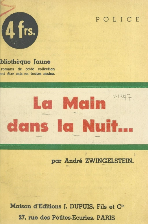 La main dans la nuit... - André Monnier - FeniXX réédition numérique