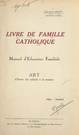 Livre de famille catholique