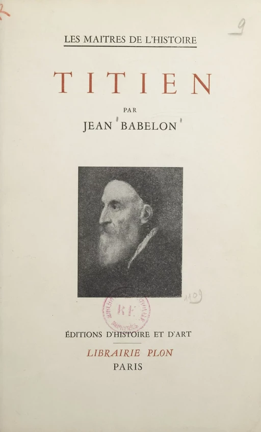 Titien - Jean Babelon - Plon (réédition numérique FeniXX)