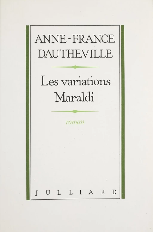 Les Variations Maraldi - Anne-France Dautheville - Julliard (réédition numérique FeniXX)