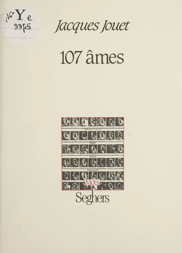 107 âmes - Jacques Jouet - Seghers (réédition numérique FeniXX)