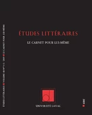 Études littéraires, vol. 48.1-2, hiver 2019