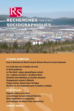 Recherches sociographiques. Vol. 58  No. 2, Mai-Août 2017