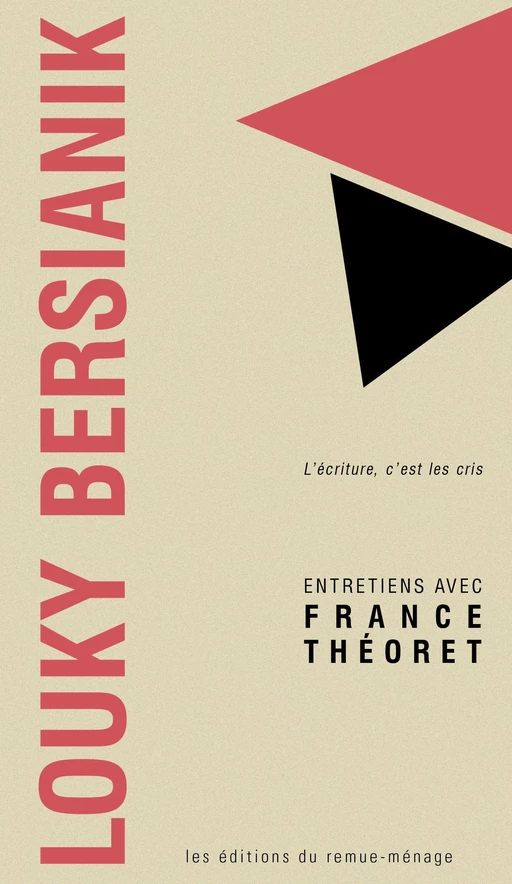 Louky Bersianik: L'écriture, c'est les cris - Louky Bersianik, France Théoret - Éditions du remue-ménage