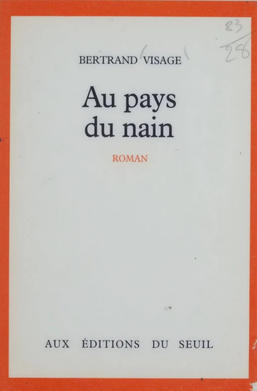 Au pays du nain - Bertrand Visage - Seuil (réédition numérique FeniXX)