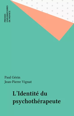 L'Identité du psychothérapeute