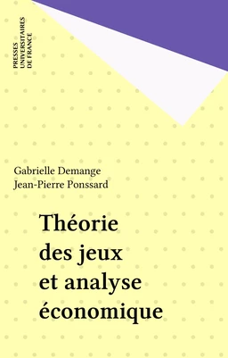 Théorie des jeux et analyse économique