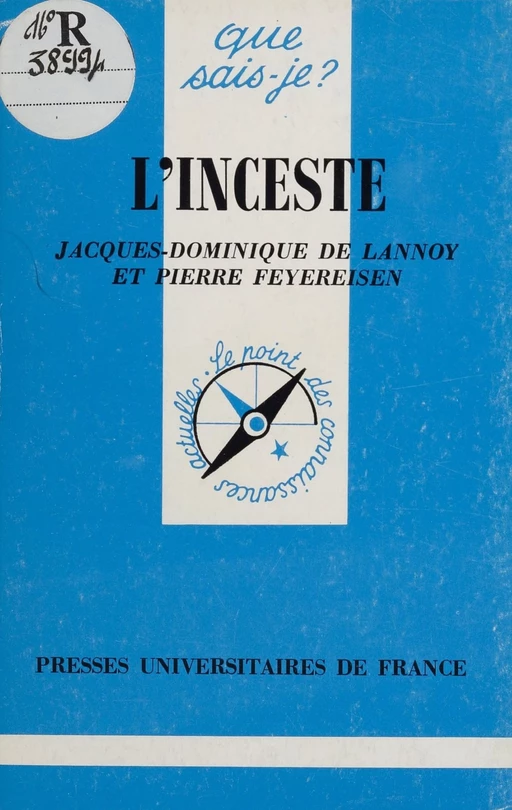 L'Inceste - Jacques-Dominique de Lannoy, Pierre Feyereisen - Presses universitaires de France (réédition numérique FeniXX)