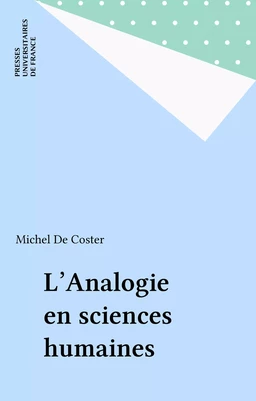 L'Analogie en sciences humaines