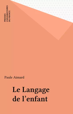 Le Langage de l'enfant