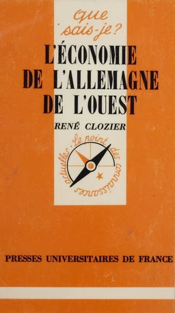 L'Économie de l'Allemagne de l'ouest