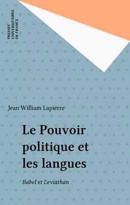 Le Pouvoir politique et les langues