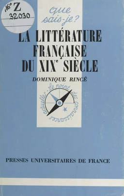 La littérature française du XIXe siècle