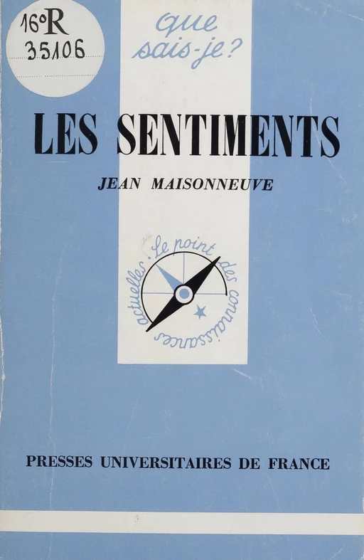 Les Sentiments - Jean Maisonneuve - Presses universitaires de France (réédition numérique FeniXX)