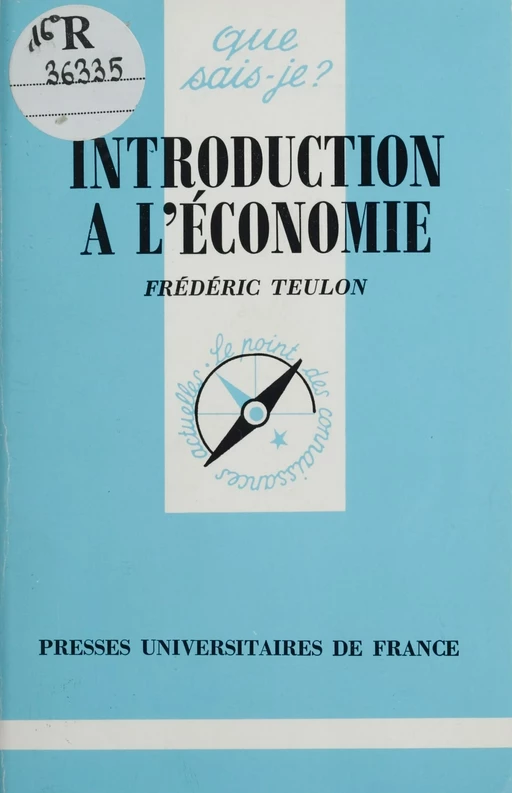 Introduction à l'économie - Frédéric Teulon - Presses universitaires de France (réédition numérique FeniXX)