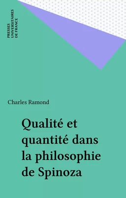 Qualité et quantité dans la philosophie de Spinoza