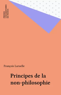 Principes de la non-philosophie