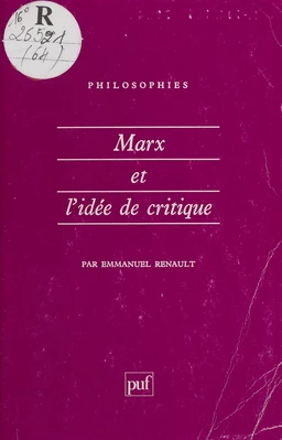 Marx et l'idée de critique