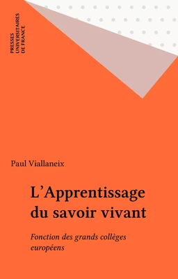 L'Apprentissage du savoir vivant