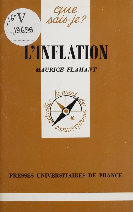 L'Inflation - Maurice Flamant - Presses universitaires de France (réédition numérique FeniXX)