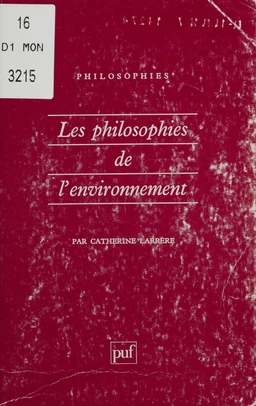 Les Philosophies de l'environnement