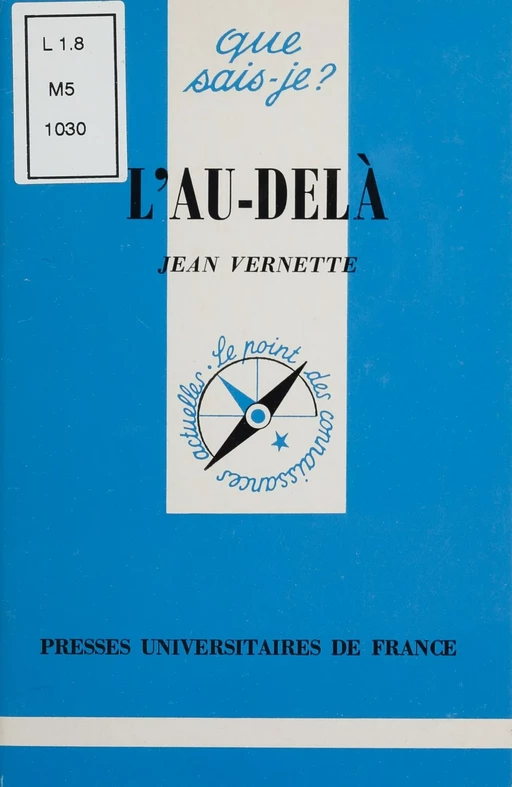 L'Au-delà - Jean Vernette - Presses universitaires de France (réédition numérique FeniXX)