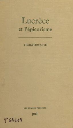 Lucrèce et l'épicurisme