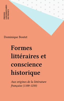 Formes littéraires et conscience historique