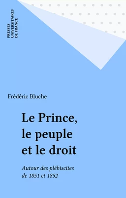 Le Prince, le peuple et le droit