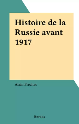 Histoire de la Russie avant 1917