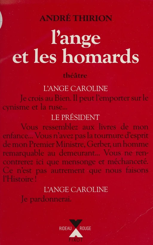 L'Ange et les homards - André Thirion - Robert Laffont (réédition numérique FeniXX)