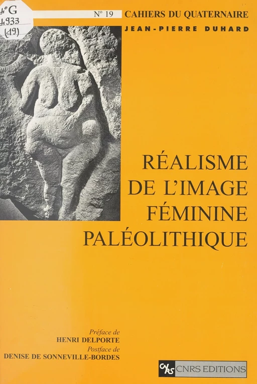 Réalisme de l'image féminine paléolithique - Jean-Pierre Duhard - CNRS Éditions (réédition numérique FeniXX)