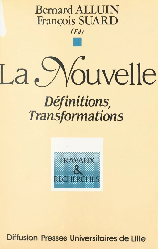 La nouvelle : définitions, transformations -  Collectif - Presses universitaires du Septentrion (réédition numérique FeniXX)