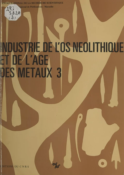 Industrie de l'os néolithique et de l'âge des métaux (3) -  - CNRS Éditions (réédition numérique FeniXX)