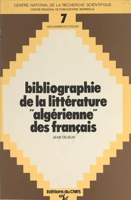 Bibliographie de la littérature algérienne des français