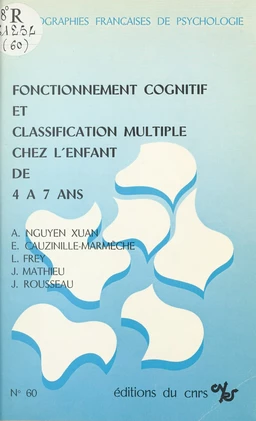 Fonctionnement cognitif et classification multiple chez l'enfant de 4 à 7 ans