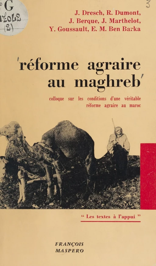 Réforme agraire au Maghreb - El Mehdi Ben Barka, Jacques Berque, Jean Dresch - La Découverte (réédition numérique FeniXX)