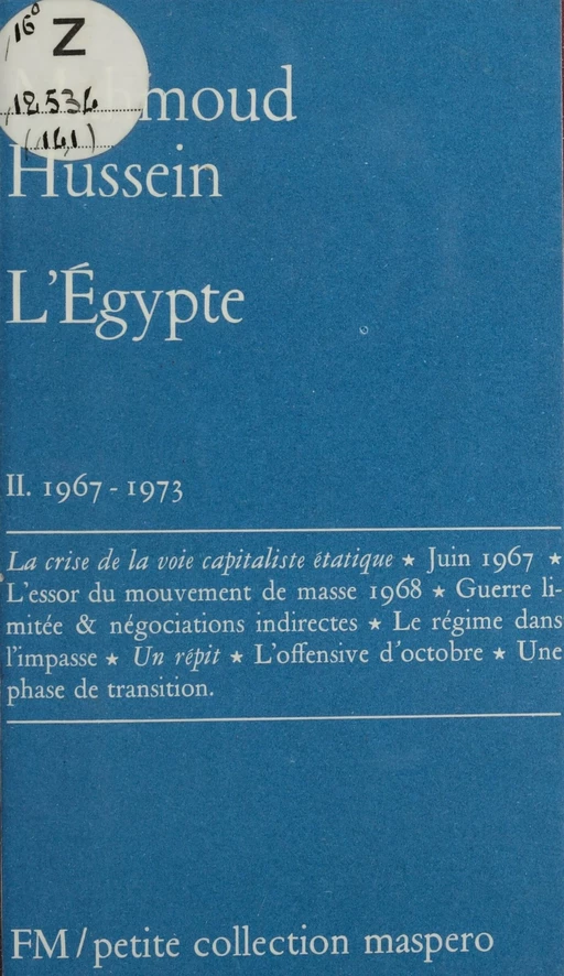 L'Égypte (2) - Mahmoud Hussein - La Découverte (réédition numérique FeniXX)