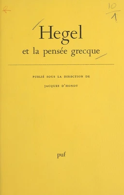 Hegel et la pensée grecque