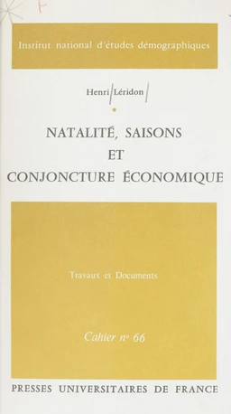 Natalité, saisons et conjoncture économique