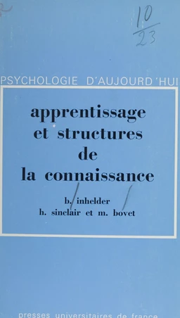 Apprentissage et structures de la connaissance