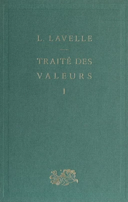 Traité des valeurs (1)