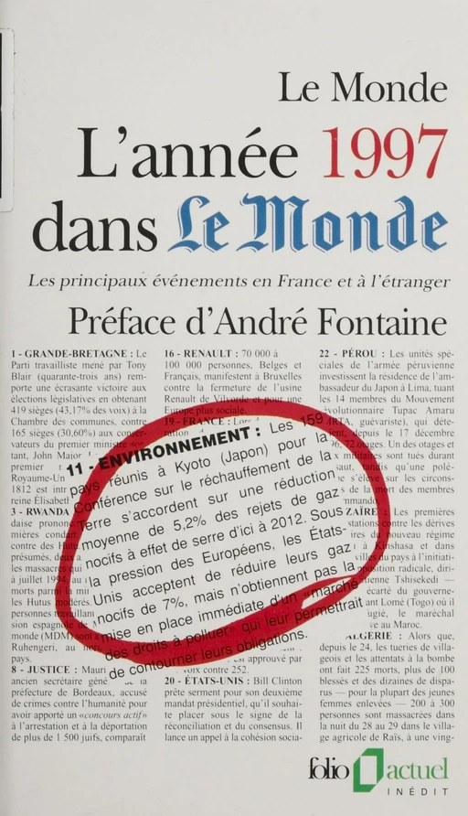 L'année 1997 dans Le Monde - Maryvonne Roche - Gallimard (réédition numérique FeniXX)