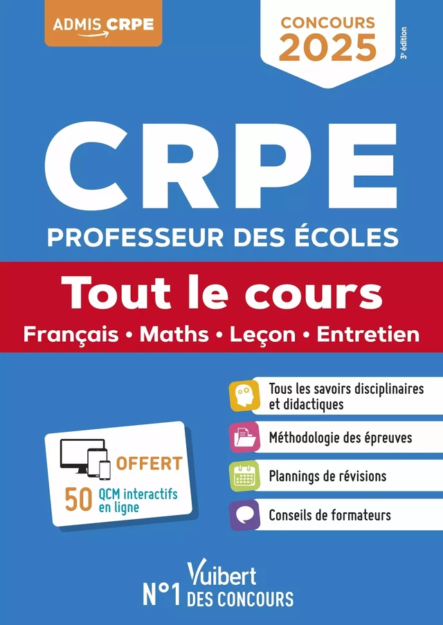 CRPE 2025 - Tout le cours (M2) - Éric Greff, Haimo Groenen, Audrey Hennart, Marc Loison, André Mul, Isabelle Pasquier - Vuibert