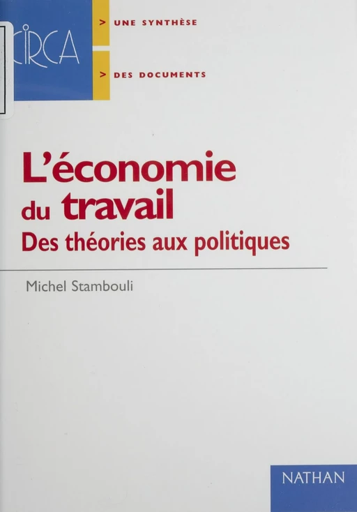 L'économie du travail - Michel Stambouli - Nathan (réédition numérique FeniXX)