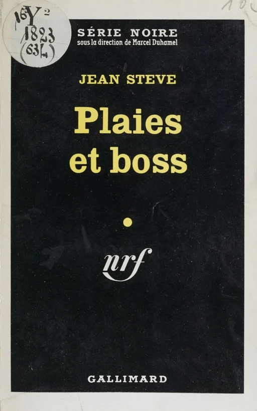 Plaies et boss - Jean Steve - Gallimard (réédition numérique FeniXX)