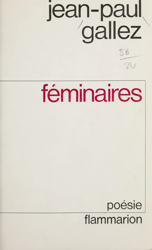 Féminaires - Jean-Paul Gallez - Flammarion (réédition numérique FeniXX)